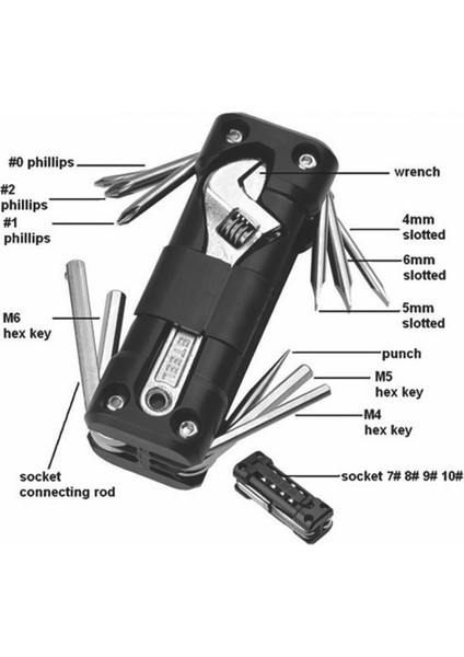Bisiklet Çok Fonksiyonlu Alet Setleri Çok Amaçlı Alet Lastik Tamir Alet Seti Tornavida Zincir Mtb Yol Bisikleti Aksesuarları (Yurt Dışından) indirimleri