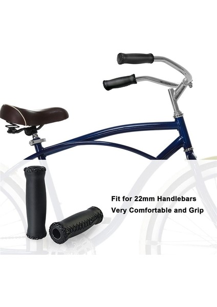Bisiklet Gidon Tutacakları, El Dikişli Retro Bisiklet Tutacakları, Siyah (Yurt Dışından) fırsatları