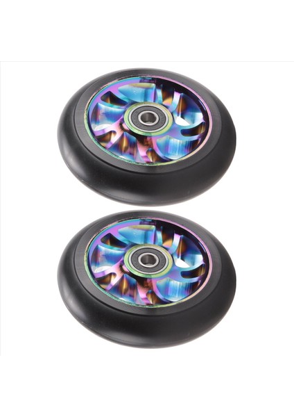 2 Adet 100MM Scooter Yedek Tekerlekleri Rulmanlı Akrobasi Scooter'ı (Yurt Dışından) modelleri