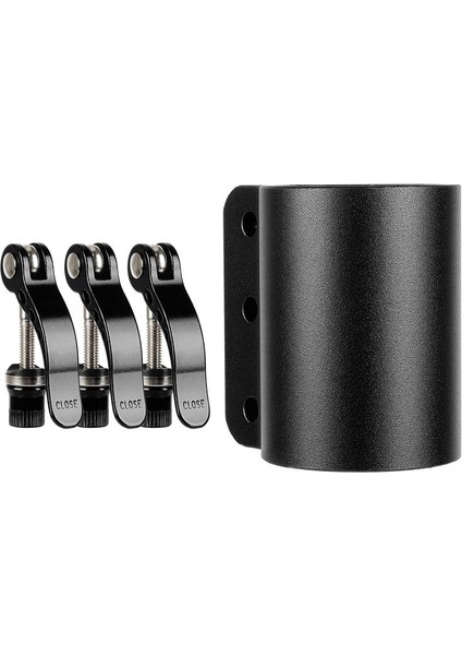 Elektrikli Scooter Güçlendirilmiş Kilitli Kelepçe Klipsi Siyah (Yurt Dışından)