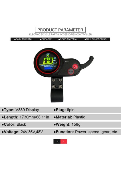 LCD Ekranlı 36V 48V 500W/750W 22A Elektrikli Bisiklet Kontrol Cihazı (Yurt Dışından) fiyatları