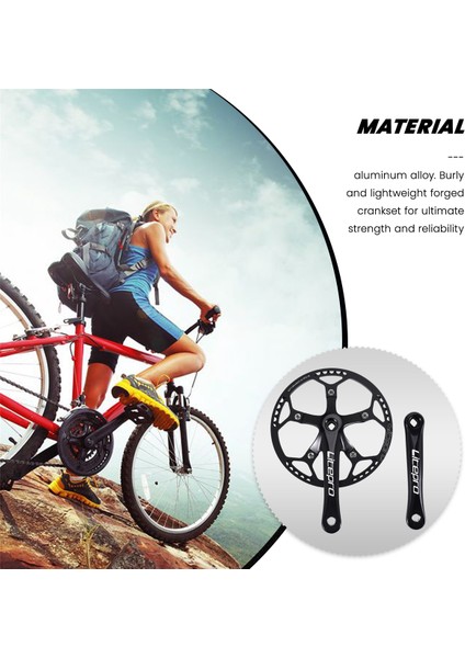 Tek Vitesli Krank Takımı 53T 170MM Krank Kolu Katlanır Bisiklet Krank Takımı Koruyucu Kılıflı Bisiklet Pist Yol Bisikleti Için (Yurt Dışından) fiyatları