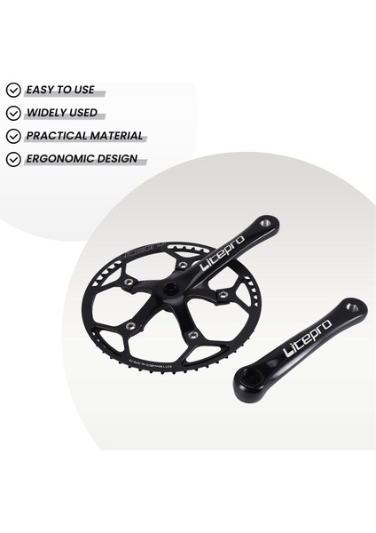 Tek Vitesli Krank Takımı 53T 170MM Krank Kolu Katlanır Bisiklet Krank Takımı Koruyucu Kılıflı Bisiklet Pist Yol Bisikleti Için (Yurt Dışından) fırsatları