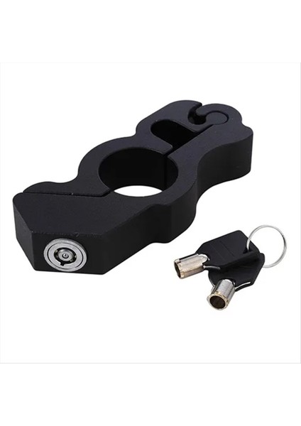 Motosiklet Gidon Kilidi Gidon Fren Kolu Katı Kilit Siyah (Yurt Dışından)