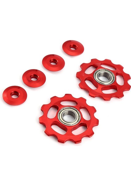 1 Set 11T Bisiklet Alüminyum Alaşımlı Rulman Tekerlek Vites Kasnakları - Kırmızı (Yurt Dışından) fiyatları