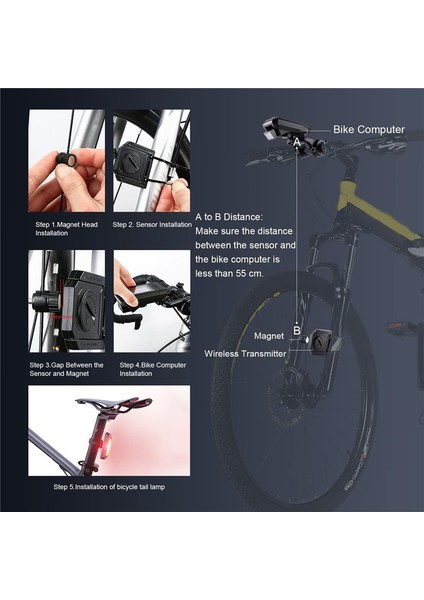LCD Ekranlı 4'ü 1 Arada Bisiklet Farı-D (Yurt Dışından) fırsatları