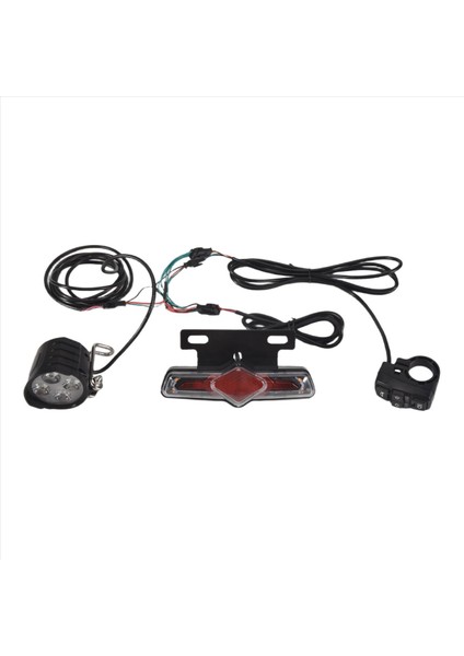Bisiklet Ön ve Arka Işık Girişi 36V 48V 52V 60V DK336 Işık Kornası ile (Yurt Dışından)