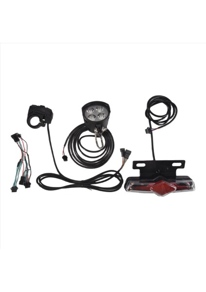 Bisiklet Ön ve Arka Işık Girişi 36V 48V 52V 60V DK336 Işık Kornası ile (Yurt Dışından) fiyatları