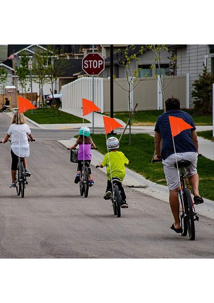 Direkli Bisiklet Güvenlik Bayrağı Yansıtıcı Bisiklet Römorku Güvenlik Bayrağı Kırmızı (Yurt Dışından) fırsatları
