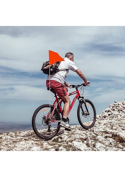 Direkli Bisiklet Güvenlik Bayrağı Yansıtıcı Bisiklet Römorku Güvenlik Bayrağı Kırmızı (Yurt Dışından) indirimleri