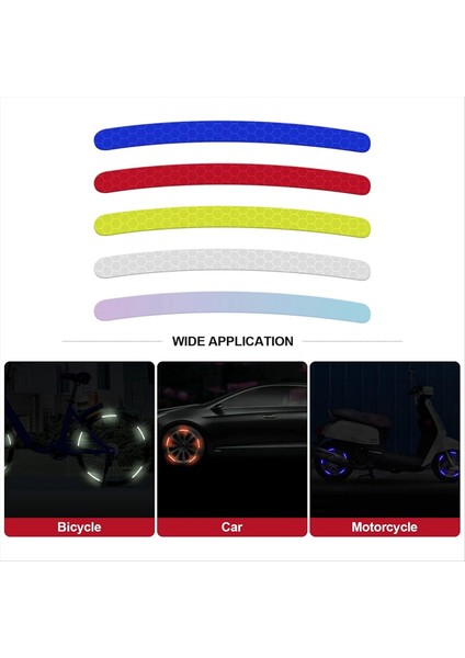 100 Adet Yansıtıcı Araba Jantı Çıkartmaları, Gece Güvenlik Uyarı Şeridi (Yurt Dışından) fırsatları