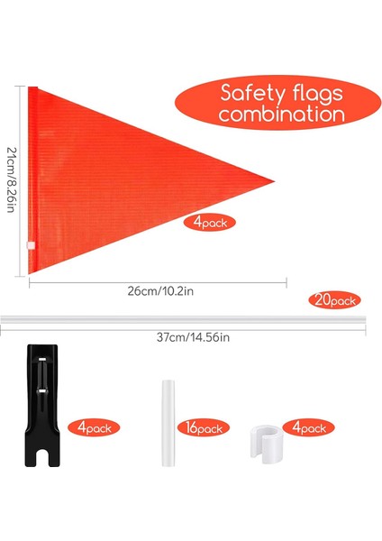 1 Set 6ft Bisiklet Güvenlik Bayrağı, Direk ve Montaj Braketi (Yurt Dışından) fiyatları
