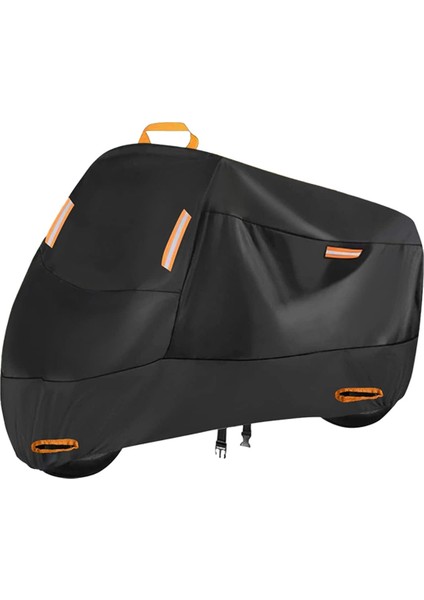 Motosiklet Kılıfı Su Geçirmez Her Mevsim Toz Geçirmez Uv Koruyucu Açık Hava Scooter 210D Aşınmaya Dayanıklı Motosiklet Kılıfı L (Yurt Dışından)