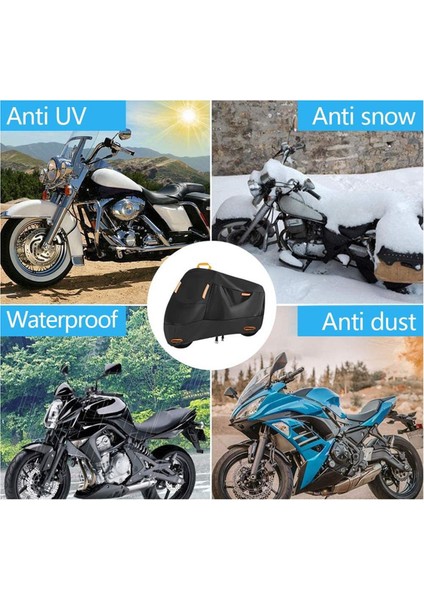 Motosiklet Kılıfı Su Geçirmez Her Mevsim Toz Geçirmez Uv Koruyucu Açık Hava Scooter 210D Aşınmaya Dayanıklı Motosiklet Kılıfı L (Yurt Dışından) modelleri