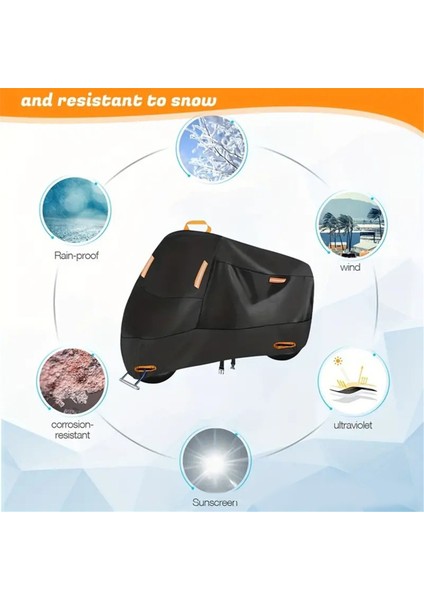 Motosiklet Kılıfı Su Geçirmez Her Mevsim Toz Geçirmez Uv Koruyucu Açık Hava Scooter 210D Aşınmaya Dayanıklı Motosiklet Kılıfı L (Yurt Dışından) indirimleri