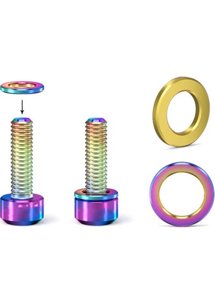 10 Adet M5 Bisiklet Titanyum Düz Rondela Evrensel Altın (Yurt Dışından) fırsatları
