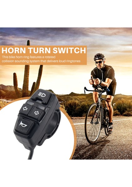 Elektrikli Bisiklet Işık Anahtarı + Korna ve Dönüş Işığı Anahtarı Scooter Elektrikli Bisiklet Akıllı Dağ Bisikleti Dıy Aksesuarları, 48V (Yurt Dışından) indirimleri