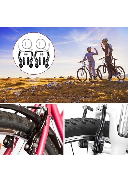 Çoğu Bisiklete Uygun 2 Çift Bisiklet Fren Seti ve 2 Fren Kablosu, Uç Kapakları (Yurt Dışından) modelleri