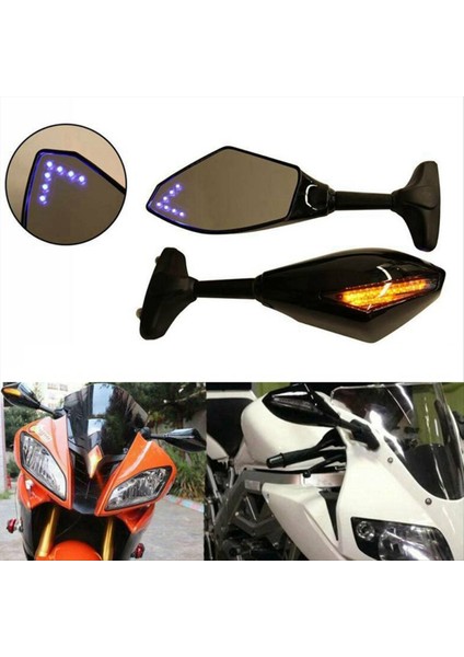 Çift Motosiklet LED Dikiz Aynası Işıklı (Yurt Dışından) fiyatları