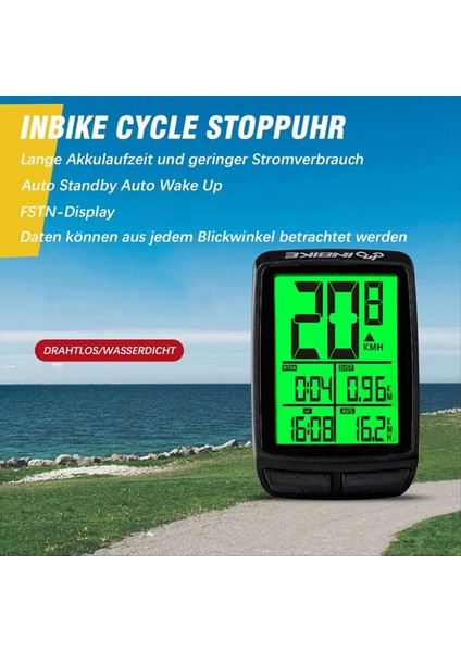 Inbıke Bisiklet Bilgisayarı Ölçer Işıklı Bisiklet Kilometre Sayacı Kablosuz (Yurt Dışından) modelleri