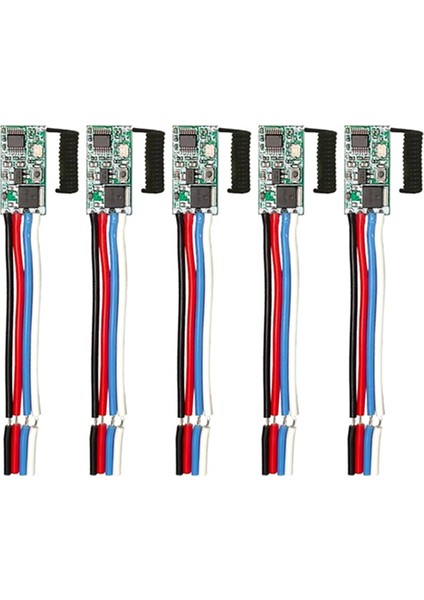 5 Adet 433.92MHZ Evrensel Kablosuz Dc 3.6V-24V Uzaktan Kumanda Anahtarı 1 Ch Rf Röle Alıcı LED Işık Kontrol Cihazı Dıy Kiti (Yurt Dışından)