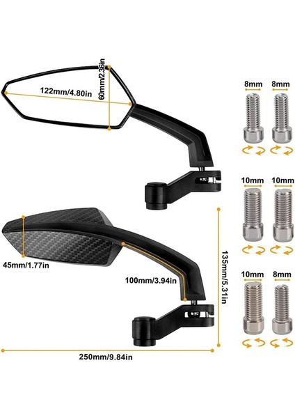 Bisiklet Aynası, Ayarlanabilir Bisiklet Aynaları, Gidona Monte Dikiz Aynası (Yurt Dışından) indirimleri