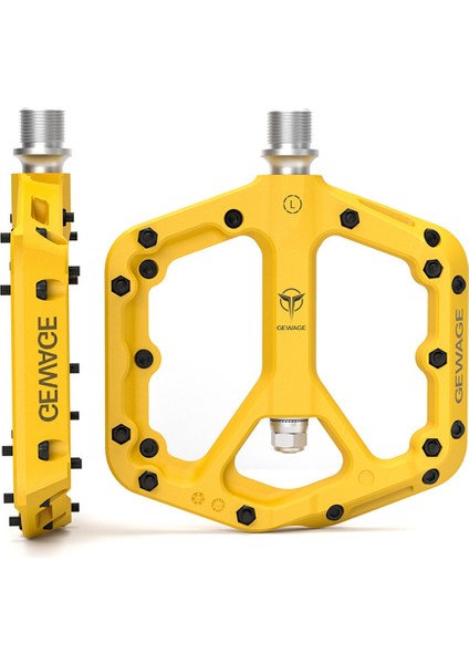 Gewage Conta Rulmanları Bisiklet Pedalları Naylon Bmx Mtb Pedalları, Sarı (Yurt Dışından)