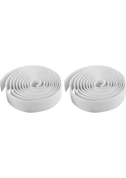 Bisiklet Gidonu Tutma Bandı + 2 Gidon Tıkacı - Beyaz (Yurt Dışından)