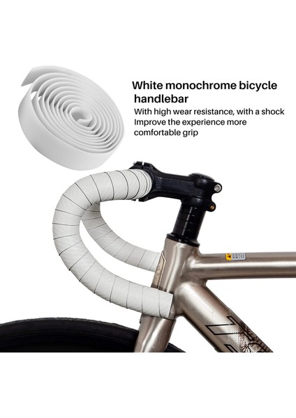 Bisiklet Gidonu Tutma Bandı + 2 Gidon Tıkacı - Beyaz (Yurt Dışından) fiyatları