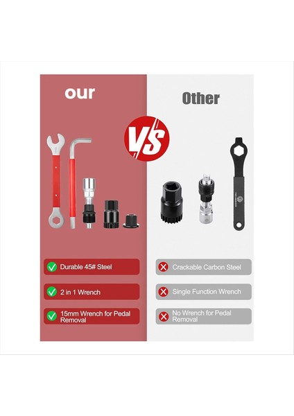 7'si 1 Arada Çok Işlevli Bisiklet Tamir Takımı, Bisiklet Krank Kolu Sökücü (Yurt Dışından) indirimleri