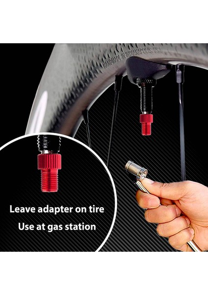 5 Parçalı Alüminyum Alaşımlı Bisiklet Valfi Adaptörü Bisiklet Iç Lastik Kapakları Kırmızı (Yurt Dışından) modelleri