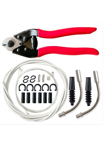 Beyaz Evrensel Bisiklet Vites Kablosu Muhafaza Kiti (Yurt Dışından)