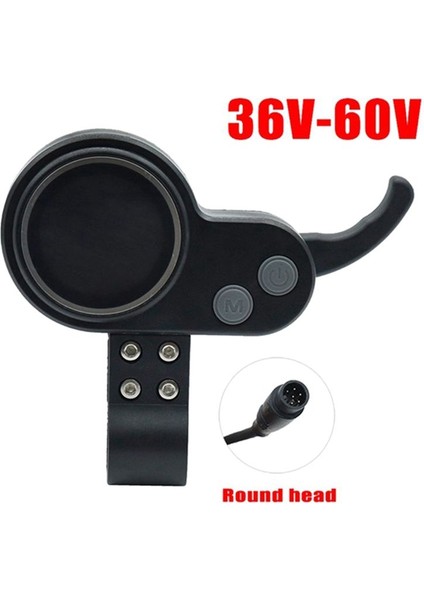 E-Scooter Için 36/48/52/60V Evrensel Gösterge Paneli Ölçeri (Yuvarlak Başlı 6 Pin) (Yurt Dışından) fiyatları