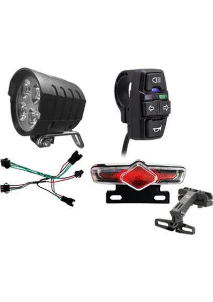 Elektrikli Bisiklet ve Scooter Için Korna Dönüş Sinyalli Arka Işık Anahtarı DK336 E-Bisiklet Farı (Yurt Dışından)