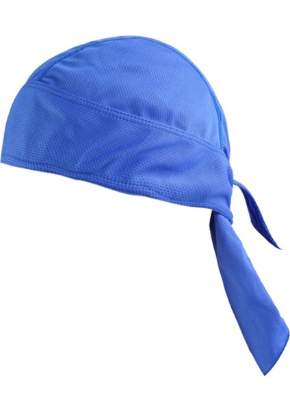 Hızlı Kuruyan Başörtüsü Saf Bisiklet Şapkası Yazlık Erkek Kapüşonlu Kafa Bandı Mavi (Yurt Dışından)