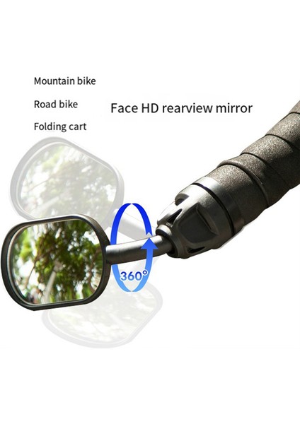 Bisiklet Dikiz Aynası Dışbükey Görüş Alanı 360 Derece Dönebilen Güvenlik Dağ Bisikleti Sürüş Dikiz Aynası (Yurt Dışından) fiyatları
