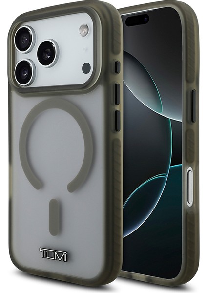 iPhone 17 Pro Uyumlu Kılıf Tumı Orjinal Lisanslı M-Safe Şarj Özellikli Buzlu Transparan Kapak Haki