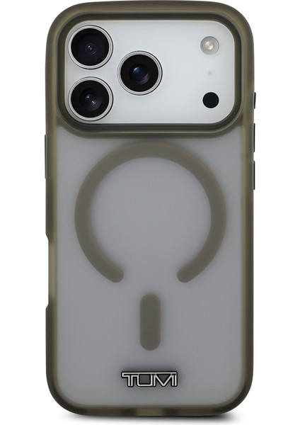 iPhone 17 Pro Uyumlu Kılıf Tumı Orjinal Lisanslı M-Safe Şarj Özellikli Buzlu Transparan Kapak Haki modelleri