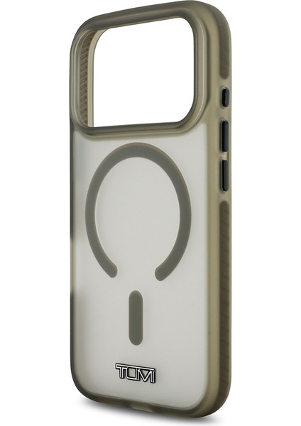 iPhone 17 Pro Uyumlu Kılıf Tumı Orjinal Lisanslı M-Safe Şarj Özellikli Buzlu Transparan Kapak Haki