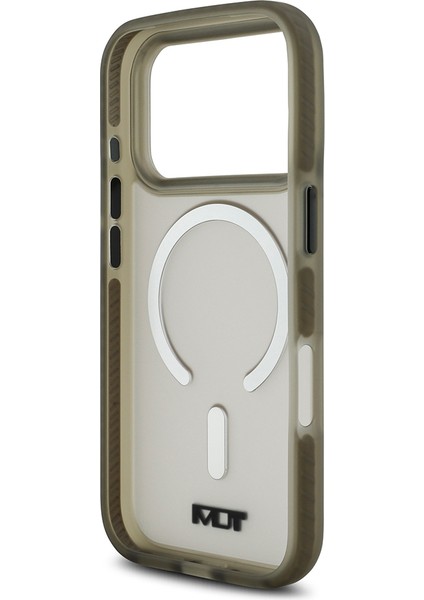 iPhone 17 Pro Uyumlu Kılıf Tumı Orjinal Lisanslı M-Safe Şarj Özellikli Buzlu Transparan Kapak Haki