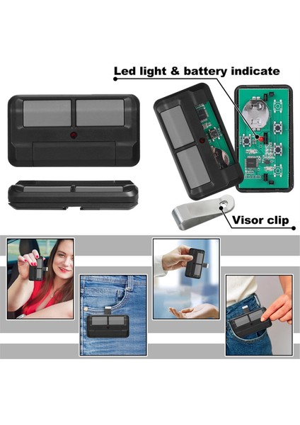 892LT Garaj Kapısı Açma Kumandası, Iki Düğmeli + 2.0 Öğrenme Uzaktan Kumandası 972LM 372LM 62LM 974LM Uzaktan Kumanda 2'li Paketin Yerini Alır (Yurt Dışından) fiyatları