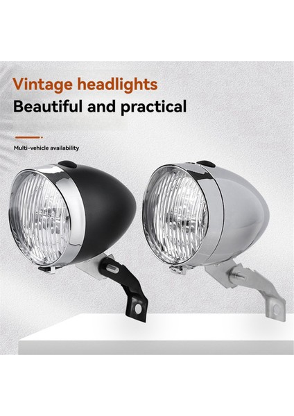 Bisiklet Farları Dağ Bisikleti Retro Farlar 3led Sürüş Farları Ön Farlar Gece Sürüş Ekipmanları Siyah (Yurt Dışından) fiyatları