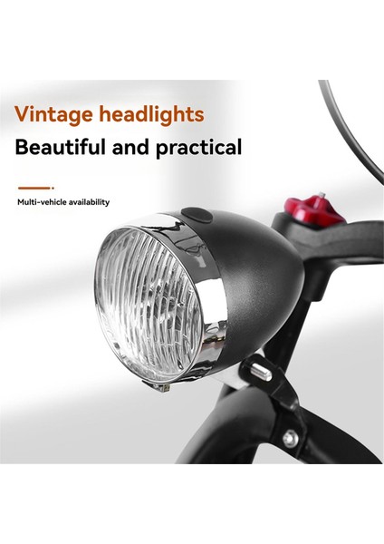 Bisiklet Farları Dağ Bisikleti Retro Farlar 3led Sürüş Farları Ön Farlar Gece Sürüş Ekipmanları Siyah (Yurt Dışından) modelleri
