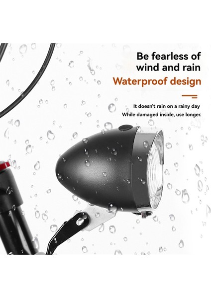 Bisiklet Farları Dağ Bisikleti Retro Farlar 3led Sürüş Farları Ön Farlar Gece Sürüş Ekipmanları Siyah (Yurt Dışından) indirimleri