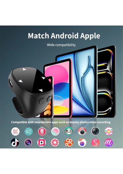 Akıllı Parmak Ucu Halkalı Uzaktan Kumanda Kablosuz Bluetooth B (Yurt Dışından) fırsatları