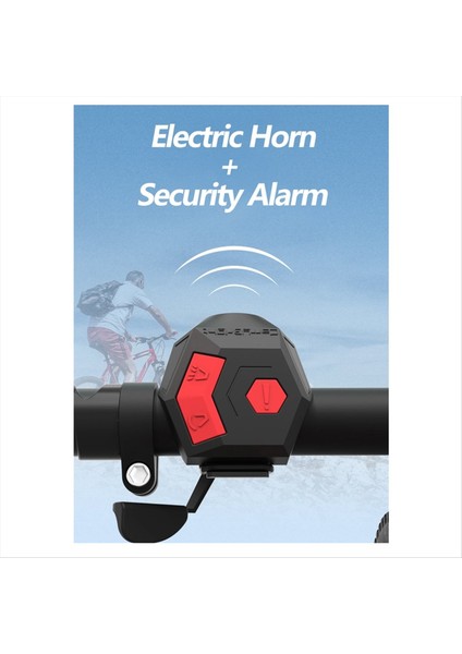 Bisiklet Gidonu Bisiklet Alarmı Zil Sesi 120DB Yüksek Sesli Korna (Yurt Dışından)