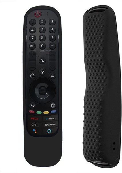 Lg Akıllı Tv Için Silikon Uzaktan Kumanda Kılıfı AN-MR21 MR22 Darbeye Dayanıklı Aydınlatmalı Kılıf, Siyah (Yurt Dışından)