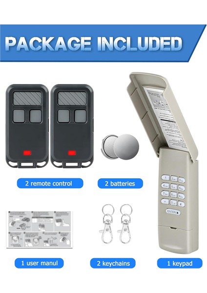 2 Adet 890MAX Garaj Kapısı Uzaktan Kumandası, 877MAX Garaj Kapısı Açma Tuş Takımı, Garaj Kapısı Açma Aleti Içincraftsman (Yurt Dışından) indirimleri