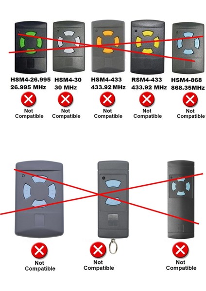 2'li Garaj Kapısı El Tipi Verici Uzaktan Kumanda 868.3 Bs Mhz Garaj Kapısı Açacağı Hormann HSE-4-868-BS Için (Yurt Dışından) modelleri