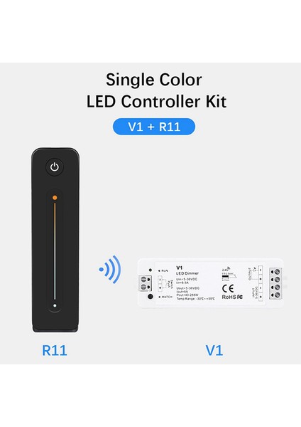 LED Dimmer 12V 5V 24V 36V 8A Pwm Kablosuz Rf Anahtarı 2.4g Parlaklık Ayarı ile Tek Renkli Şerit Için Kontak Uzaktan Kumanda (Yurt Dışından)